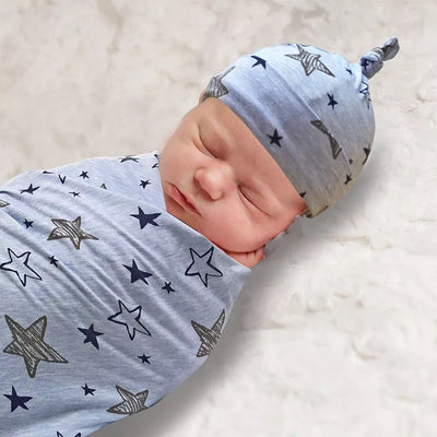 Newborn Swaddle Set (with matching beanie or headband)